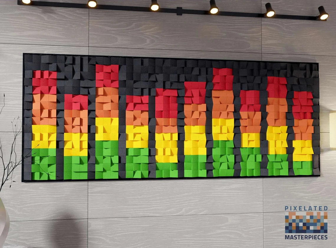 Audiometer 3D Wood Mosaic Wall Decor