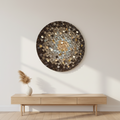 Autumn Gold Round Wood Mosaic Wall Decor