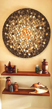 Load image into Gallery viewer, Autumn Gold Round Wood Mosaic Wall Decor
