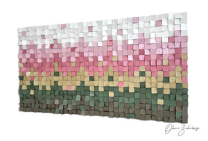 Autumn Love Wood Mosaic Wall Decor