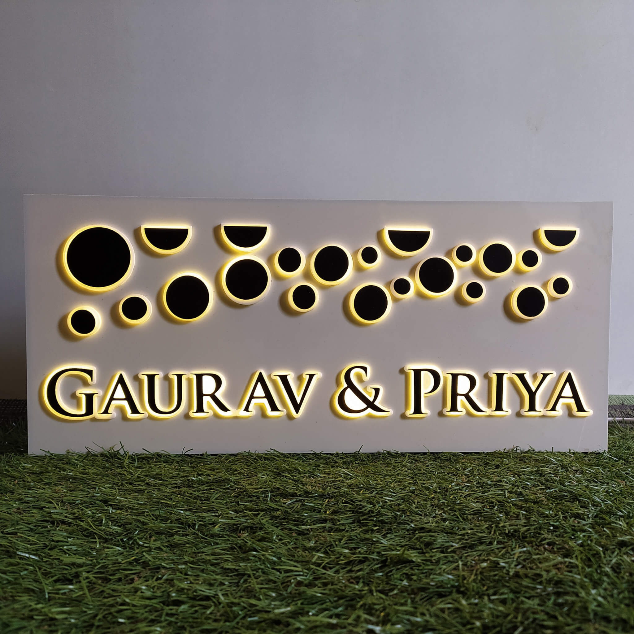 Beautiful Home Door Name Plate With Led Light