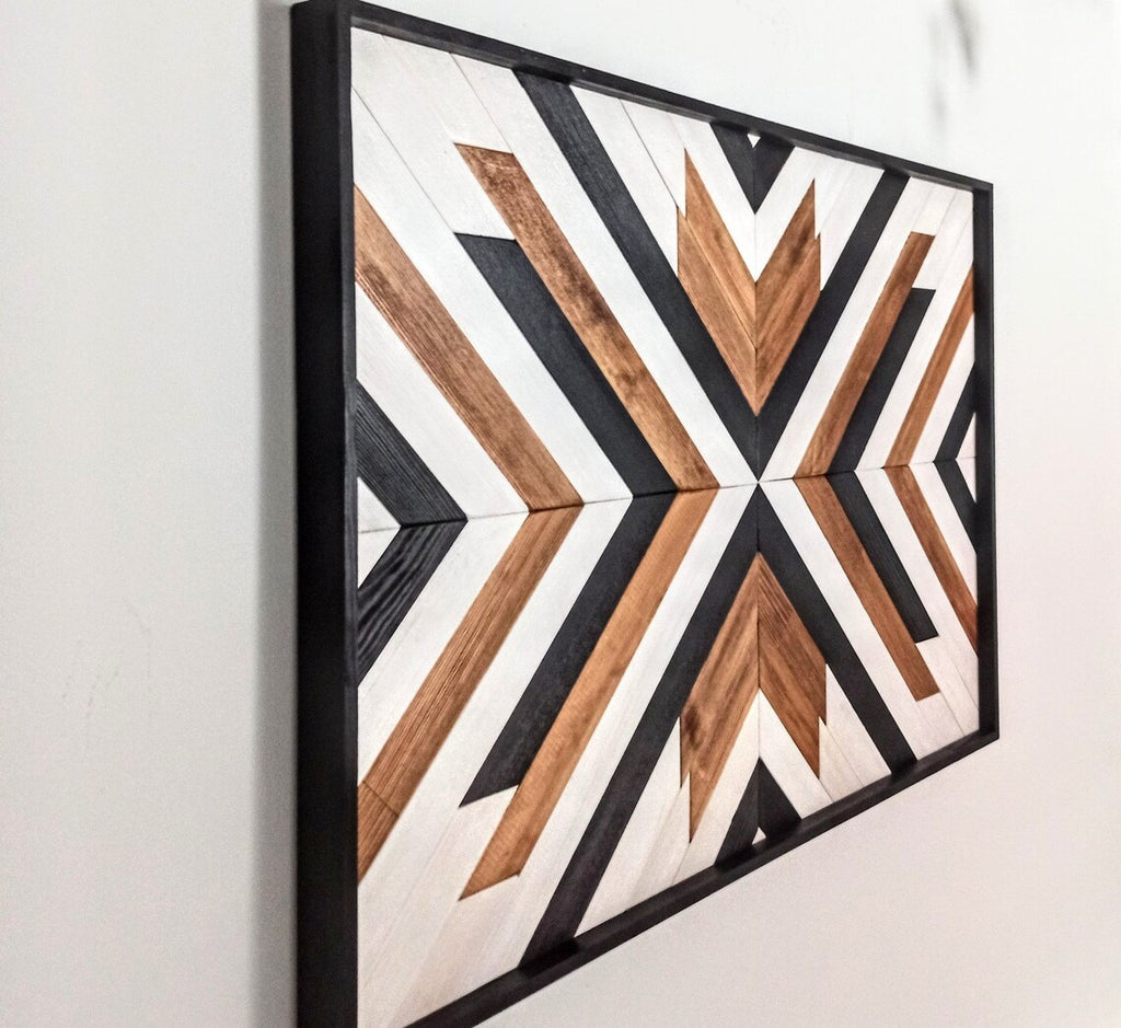 Boho Wood Mosaic Wall Decor