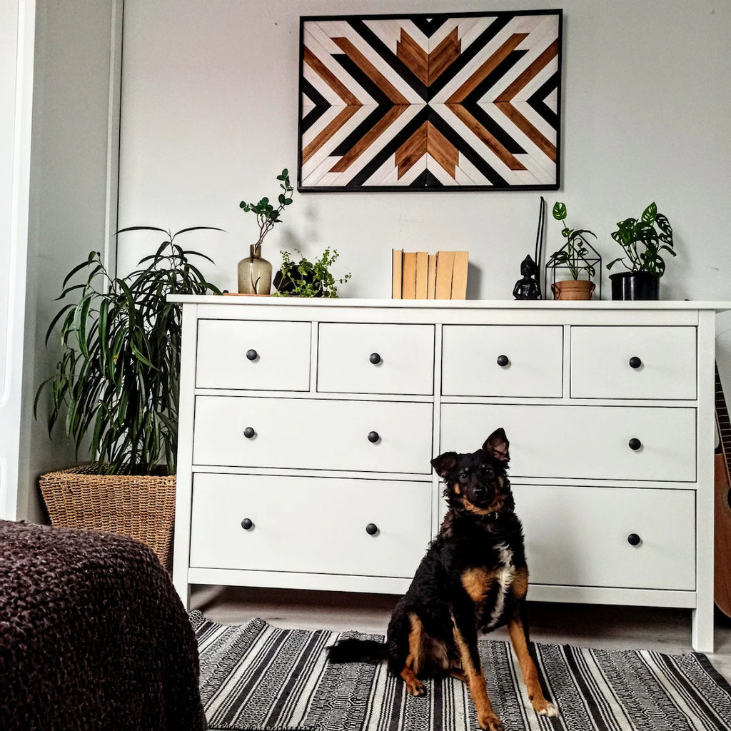 Boho Wood Mosaic Wall Decor