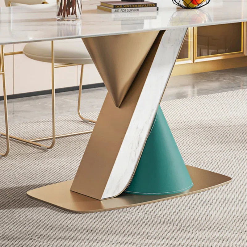 Modern Burgest White Marble Dining Table