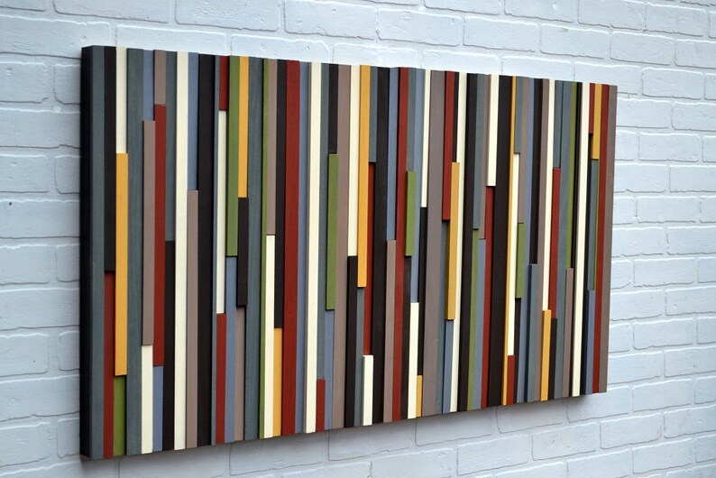 Castle Of Love Wall Art Plank Wood Mosaic Wall Decor