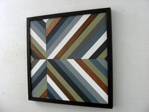 Chevron Wood Mosaic Wall Decor
