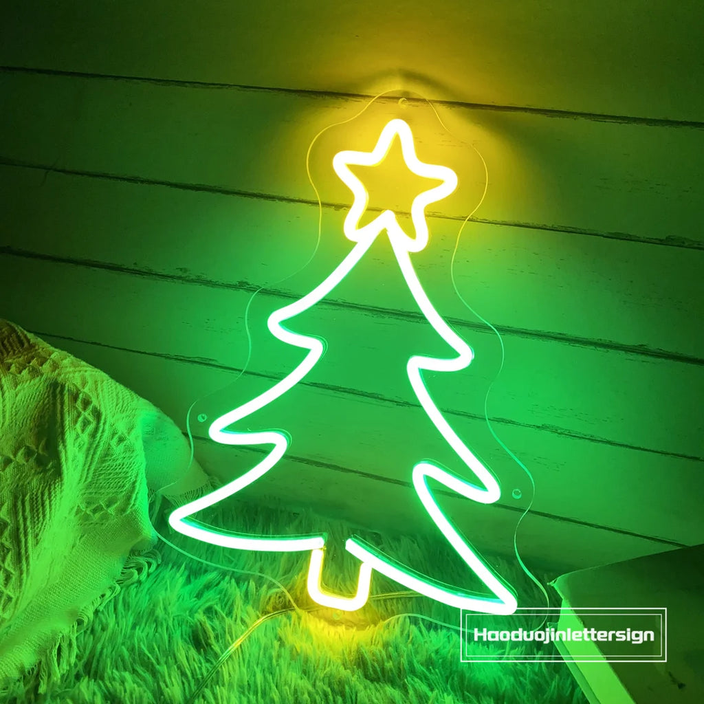 Christmas Tree Star Neon Sign
