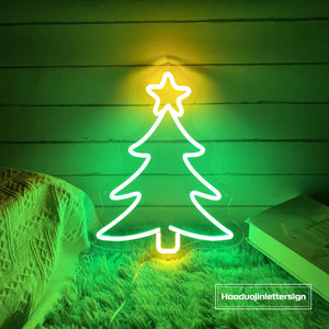 Christmas Tree Star Neon Sign