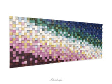 Load image into Gallery viewer, Classical Pink And Blue Wood Mosaic Wall Decor
