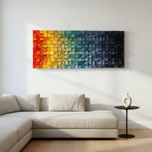 Load image into Gallery viewer, Colorful Rainbow Wood Mosaic Wall Decor
