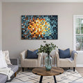 Colorful Universe Wood Mosaic Wall Decor