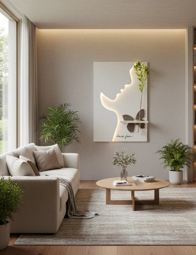 Cream Style Decorative Sandstone Wall Light Painting