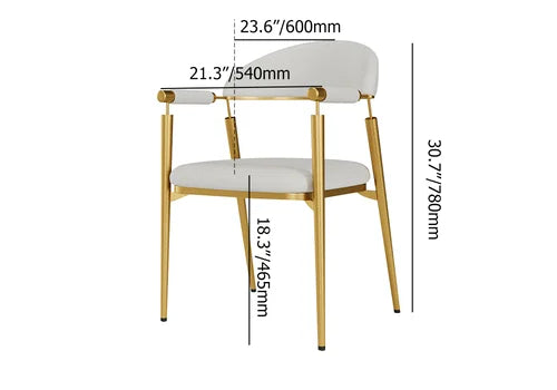Curvice White Dining Chair