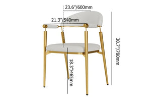 Curvice White Dining Chair