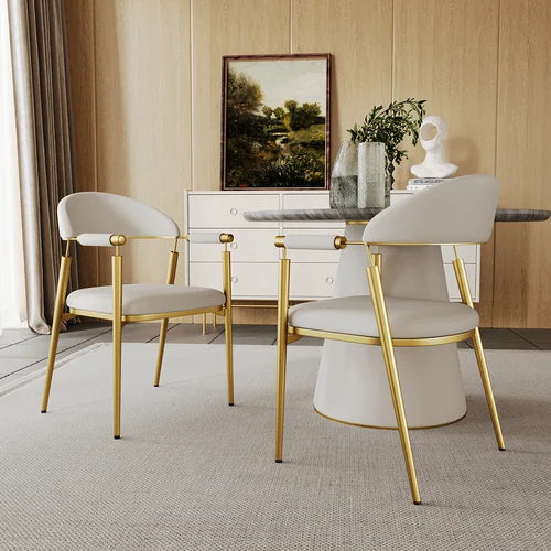 Curvice White Dining Chair