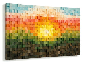Dawn Of Hope Wood Mosaic Wall Decor