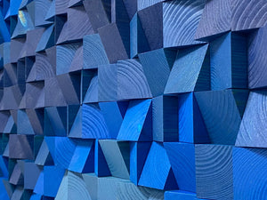 Deep Blue Ocean Mosaic Wall Decor
