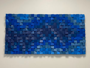Deep Blue Ocean Mosaic Wall Decor