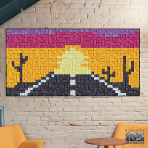 Desert Road 3D Wood Mosaic Wall Decor