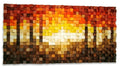 Ember Awakening Wood Mosaic Wall Decor