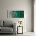 Emerald Green Gradient Plank Wood Mosaic Wall Decor