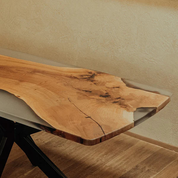 Snowball Epoxy Resin Dining Table