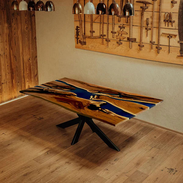 Transparent Nile Epoxy Resin Dining Table