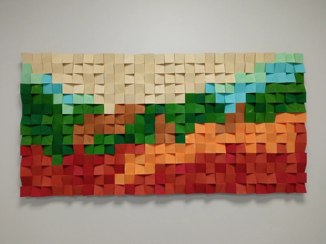 Fall Leaves Mosaic Wall Decor
