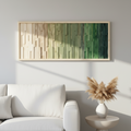 GREEN PLANK WOOD MOSAIC WALL DECOR