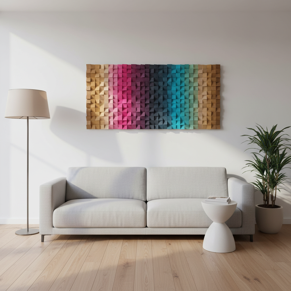 Garden Of Grapes Wood Mosaic Wall Decor