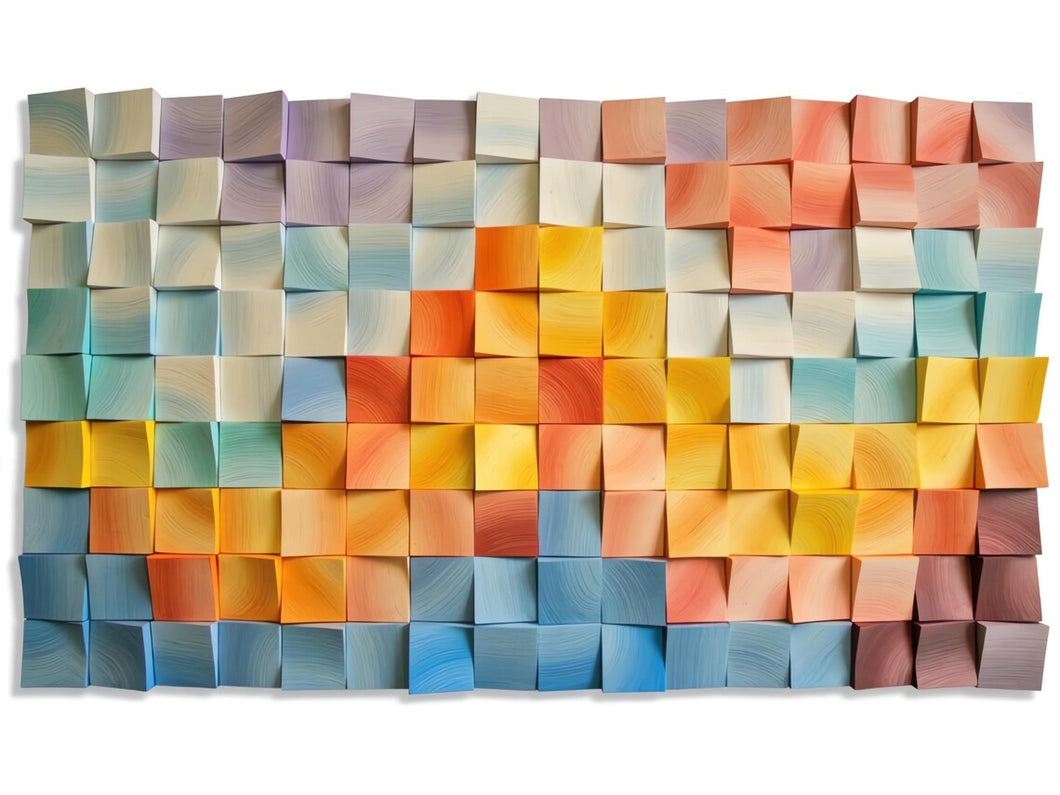 Gentle Daydream Wood Mosaic Wall Decor