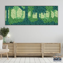 Load image into Gallery viewer, Green Forest 3D Wood Mosaic Wall Decor
