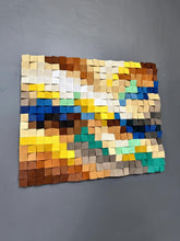 Load image into Gallery viewer, Ground Rock Wood Mosaic Wall Decor
