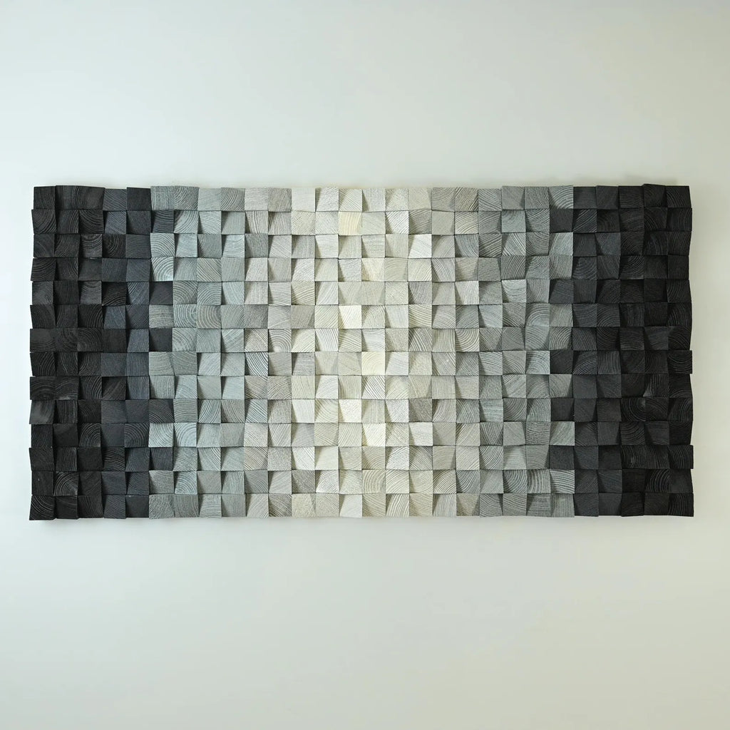 Handmade Modern Livewire Wood Mosaic Wall Decor