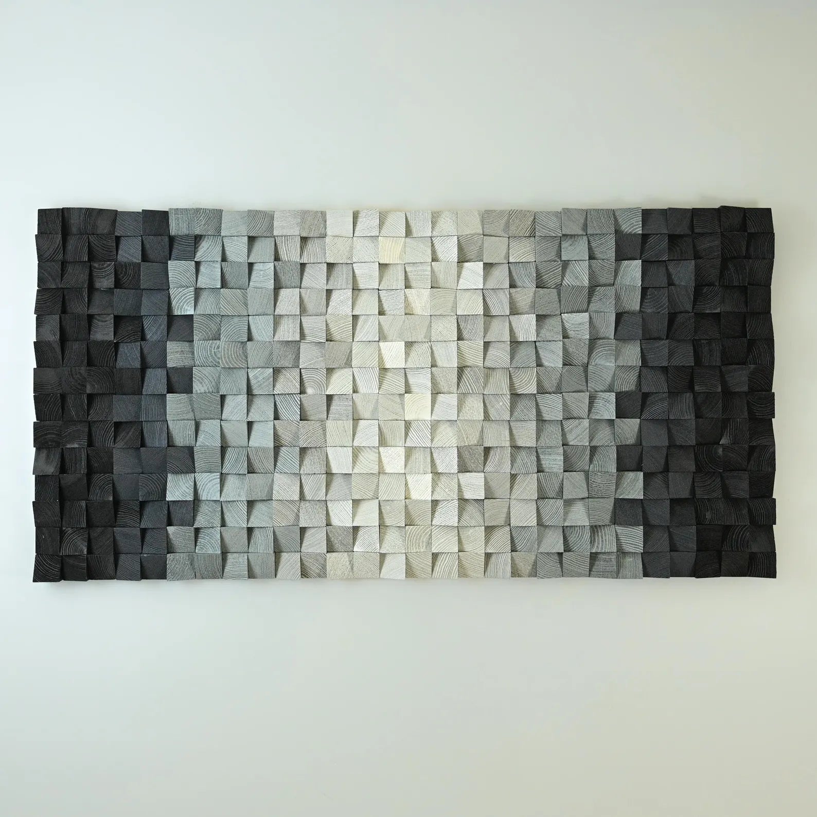 Handmade Modern Livewire Wood Mosaic Wall Decor