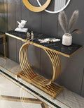 Posh Metal Console Marble Top