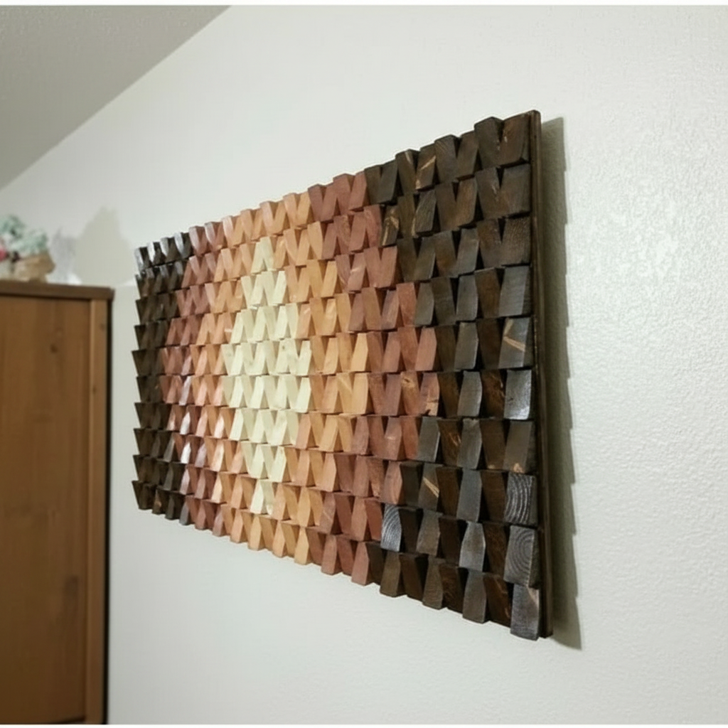 The Wonderful Third Eye Wood Mosaic Wall Decor