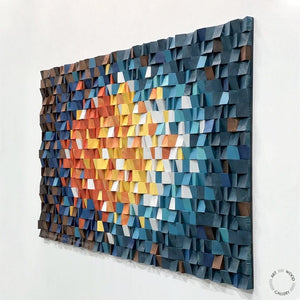 Space Odysey wood mosaic Wall Decor