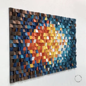 Space Odysey wood mosaic Wall Decor