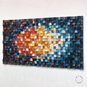 Space Odysey wood mosaic Wall Decor