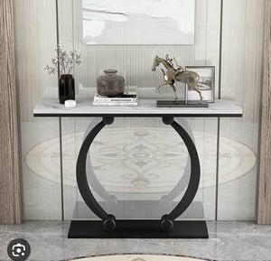 Beautiful Design Top Console Table in Black & White