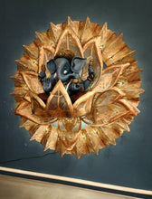 Load image into Gallery viewer, Ganesha with Lotus LED Metal Wall Art
