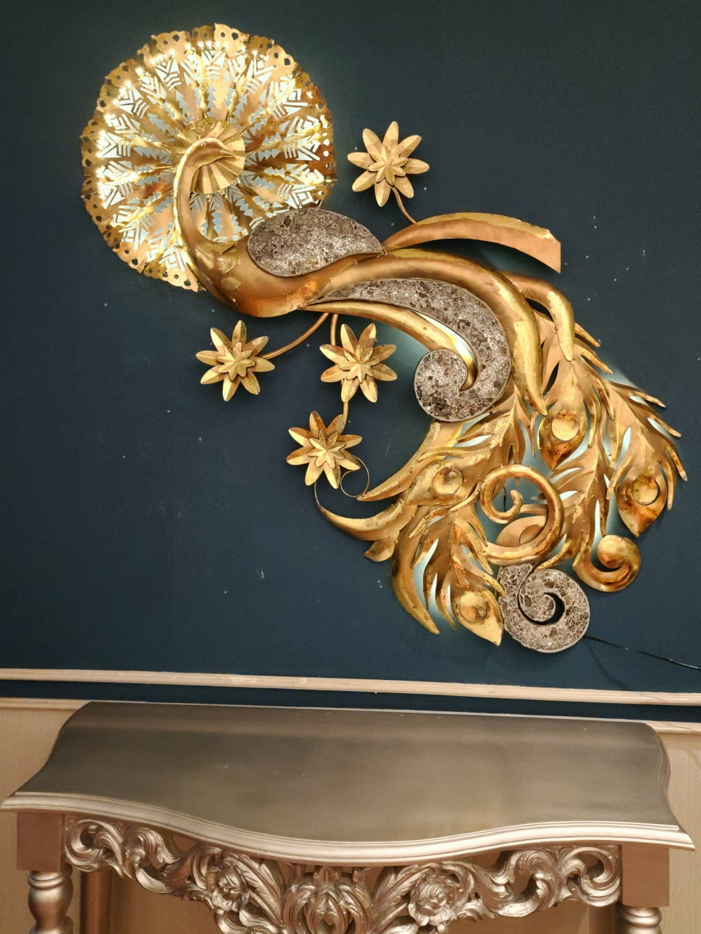Peacock LED Metal Wall Art