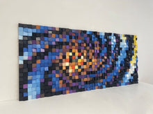 Load image into Gallery viewer, Blue Large Acoustic Wood Mosaic Wall Decor
