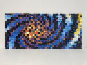 Blue Large Acoustic Wood Mosaic Wall Decor