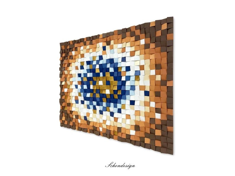 Geode Wood Mosaic Wall Decor
