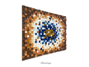 Geode Wood Mosaic Wall Decor
