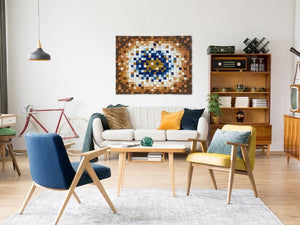 Geode Wood Mosaic Wall Decor