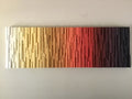 Sunset Modern Ombre Art Plank Wood Mosaic Wall Decor