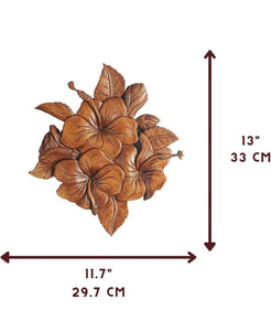 Stunning Hibiscus Addiction Teak Wood